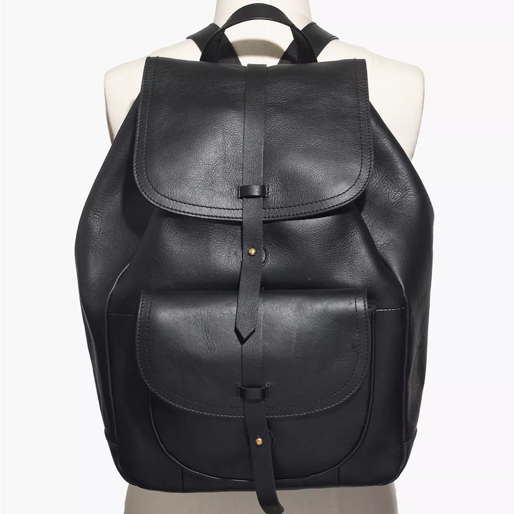 Madewell Black Leather Backpack